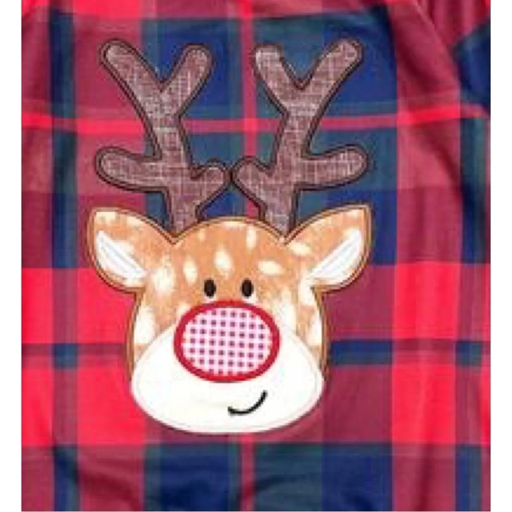 Girls Red Nose Reindeer Baby Romper